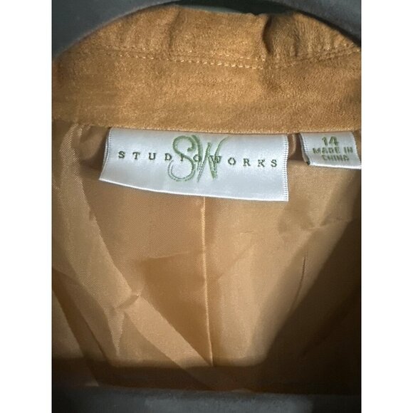 Studio Works Blazer Women’s 14 Deep Tan Fall quiet Luxury old money academia - Picture 3 of 8